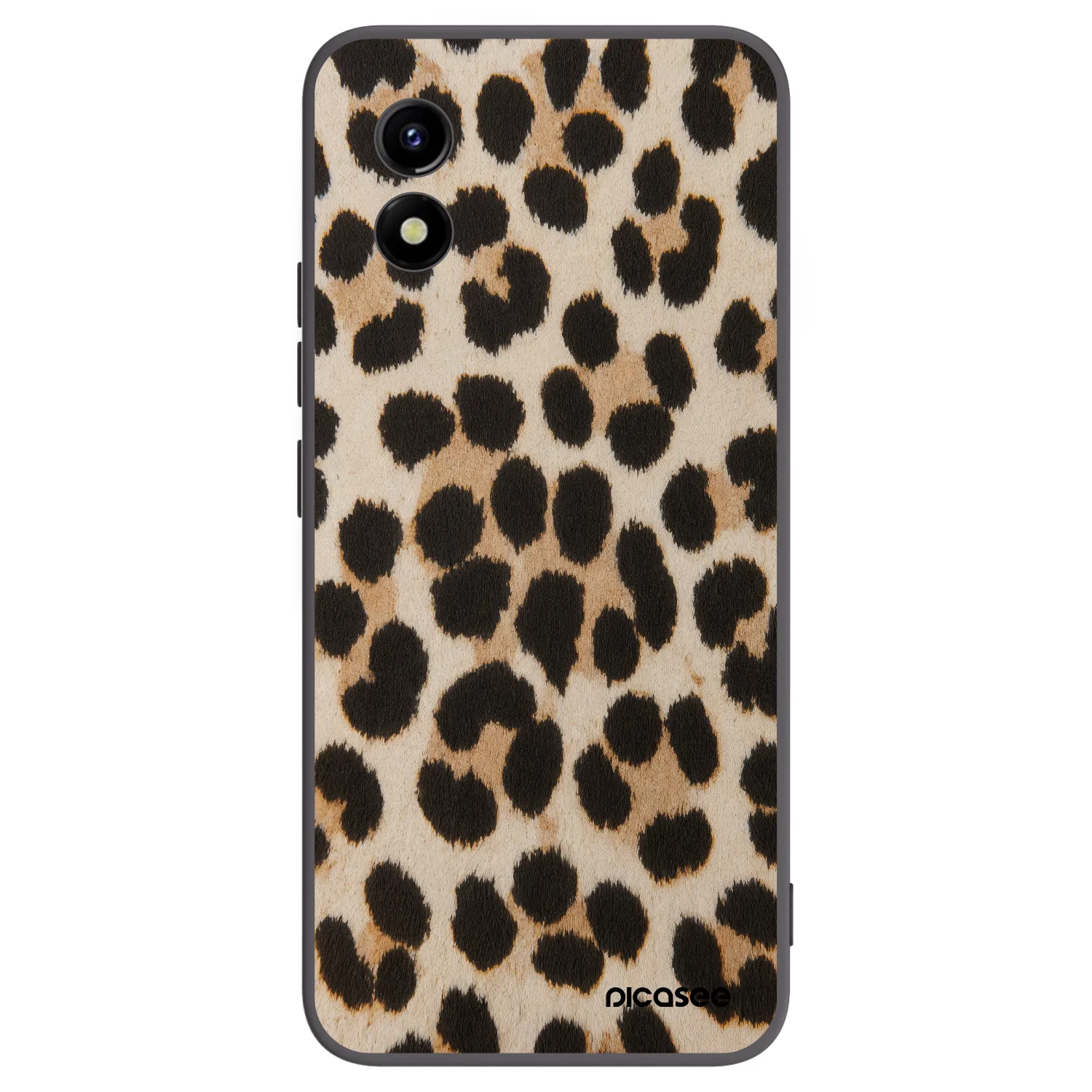 Picasee Vivo Y01 Hülle - Schwarzes Silikon - Brown Tiger