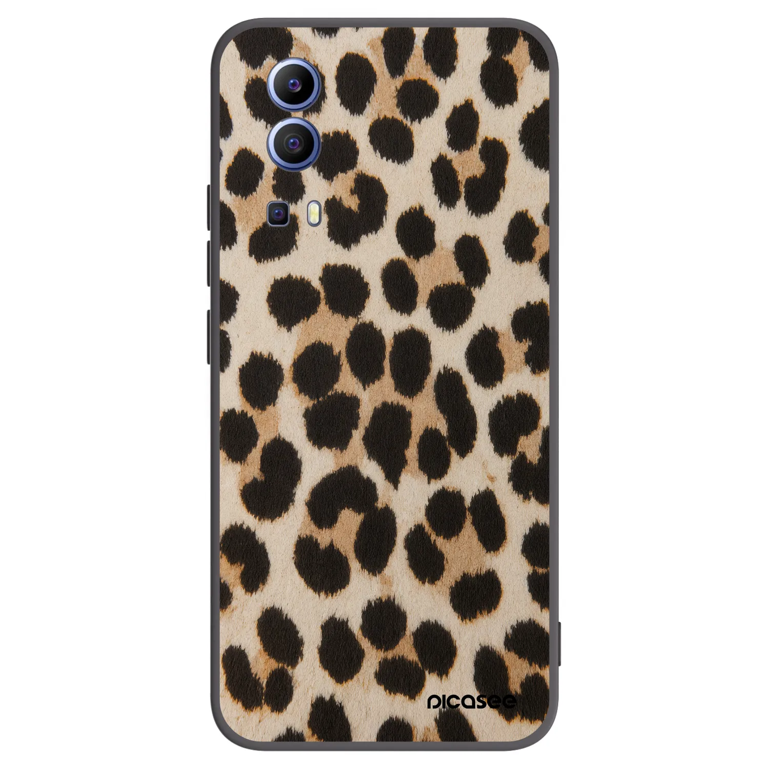 Picasee Vivo Y52 5G Hülle - Schwarzes Silikon - Brown Tiger