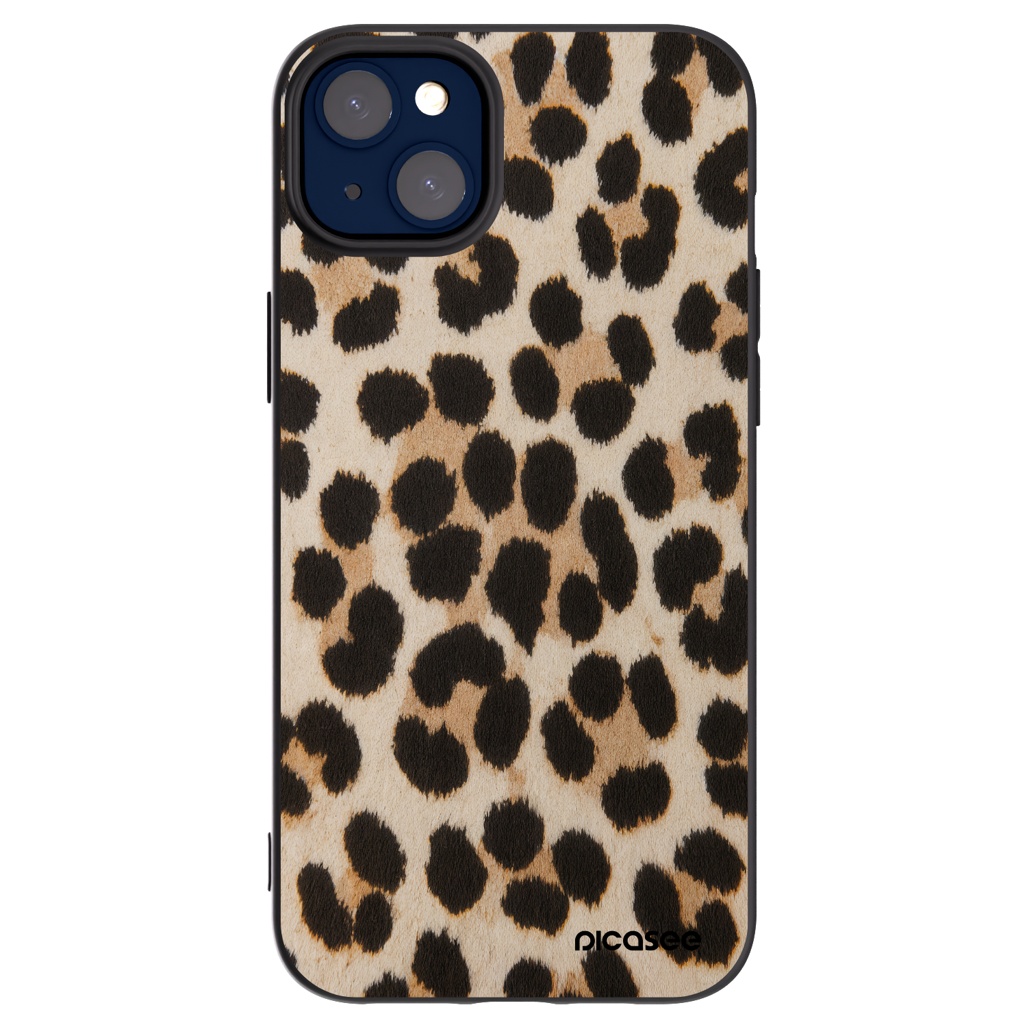 Picasee Apple iPhone 14 Plus Hülle - Schwarzes Silikon - Brown Tiger