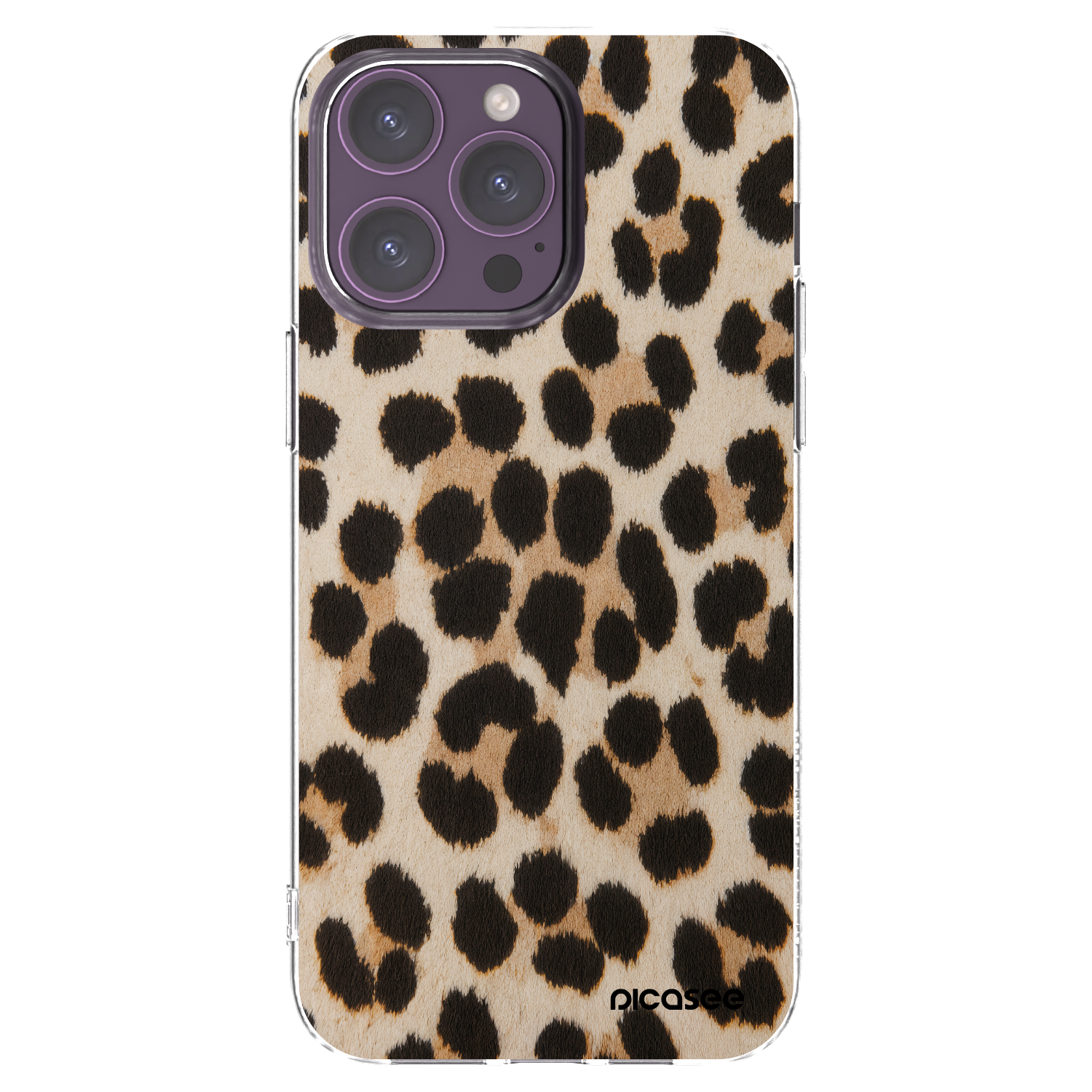 Picasee Apple iPhone 14 Pro Max Hülle - Transparentes Silikon - Brown Tiger