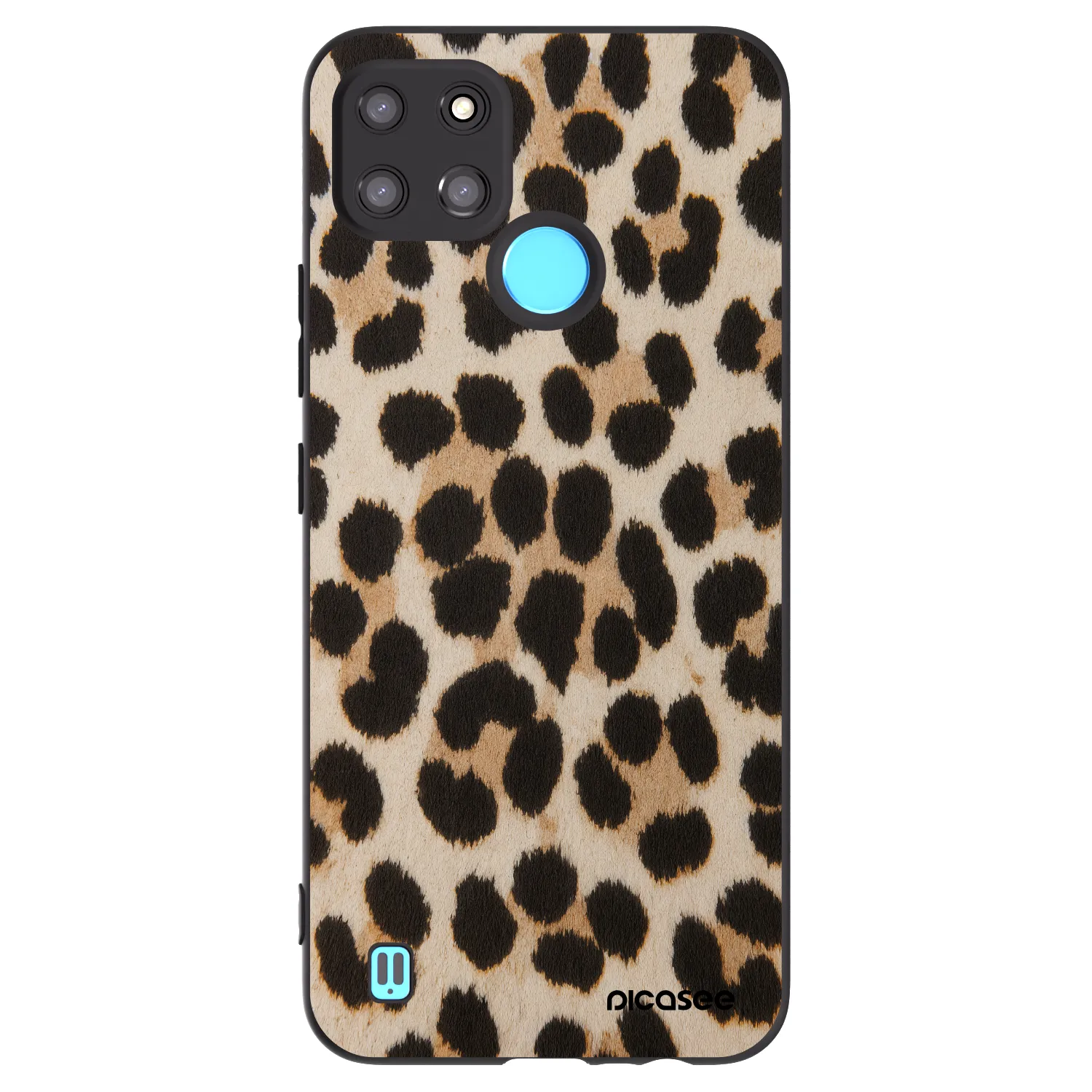 Picasee Realme C21Y Hülle - Schwarzes Silikon - Brown Tiger