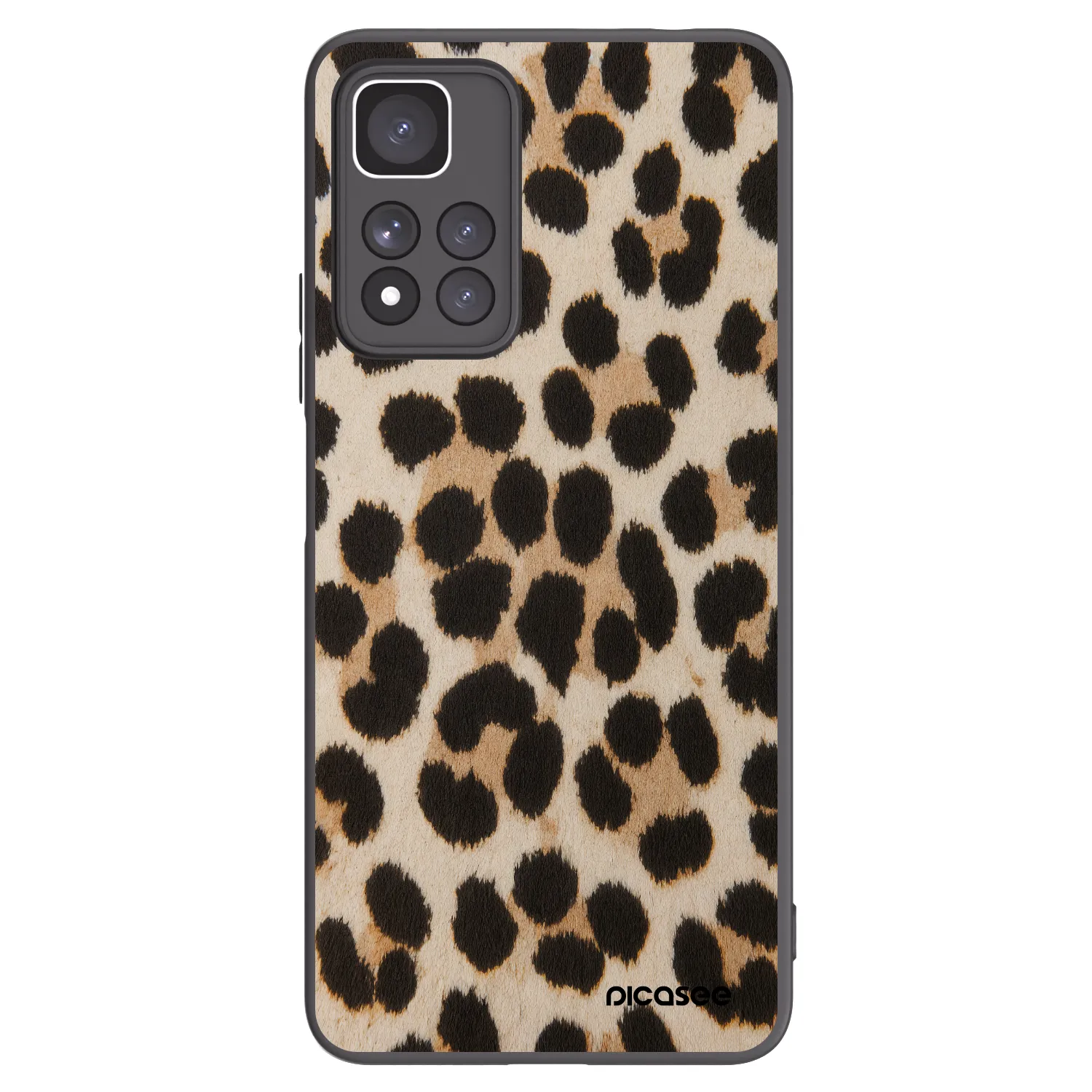 Picasee Xiaomi Redmi Note 11 Pro+ 5G Hülle - Schwarzes Silikon - Brown Tiger
