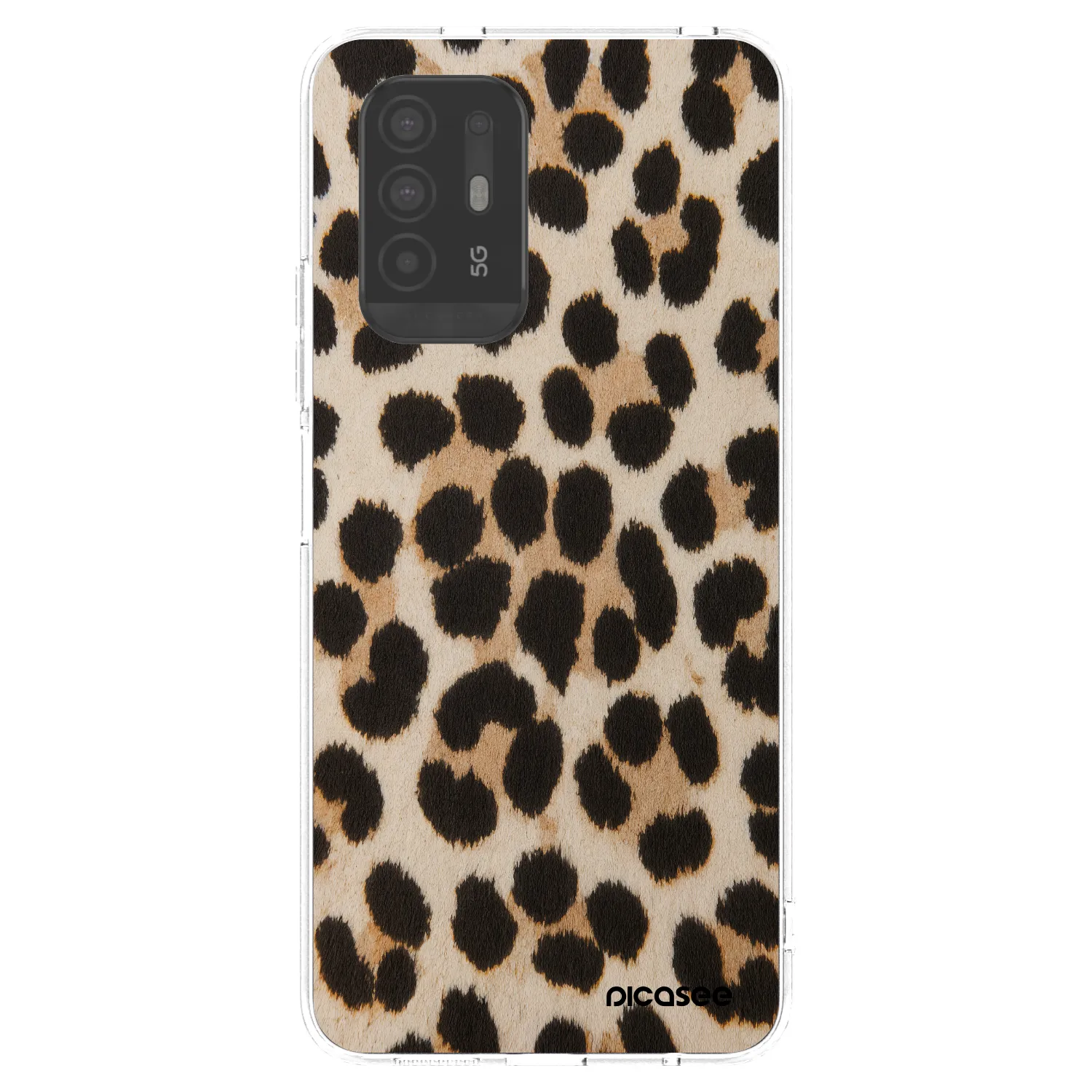 Picasee OPPO A94 5G Hülle - Transparentes Silikon - Brown Tiger