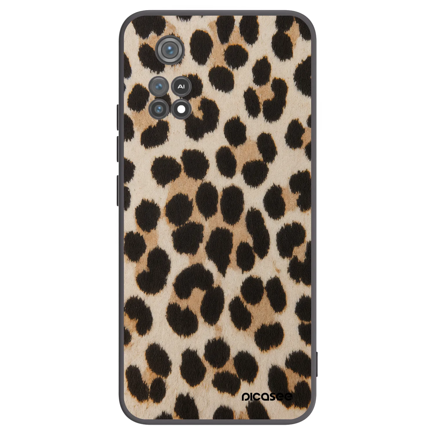 Picasee Xiaomi Poco M4 Pro Hülle - Schwarzes Silikon - Brown Tiger