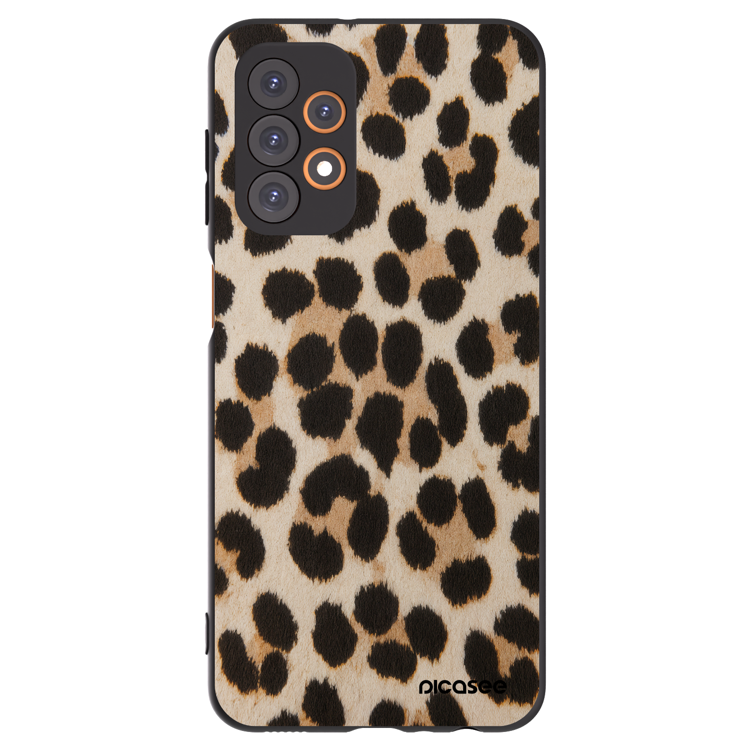 Picasee Samsung Galaxy A23 A235F 4G Hülle - Schwarzes Silikon - Brown Tiger
