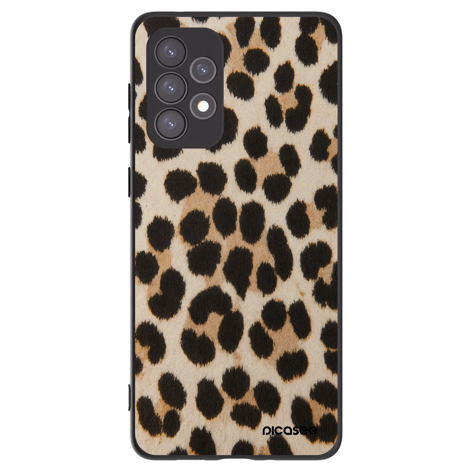 Picasee Samsung Galaxy A73 5G Hülle - Schwarzes Silikon - Brown Tiger