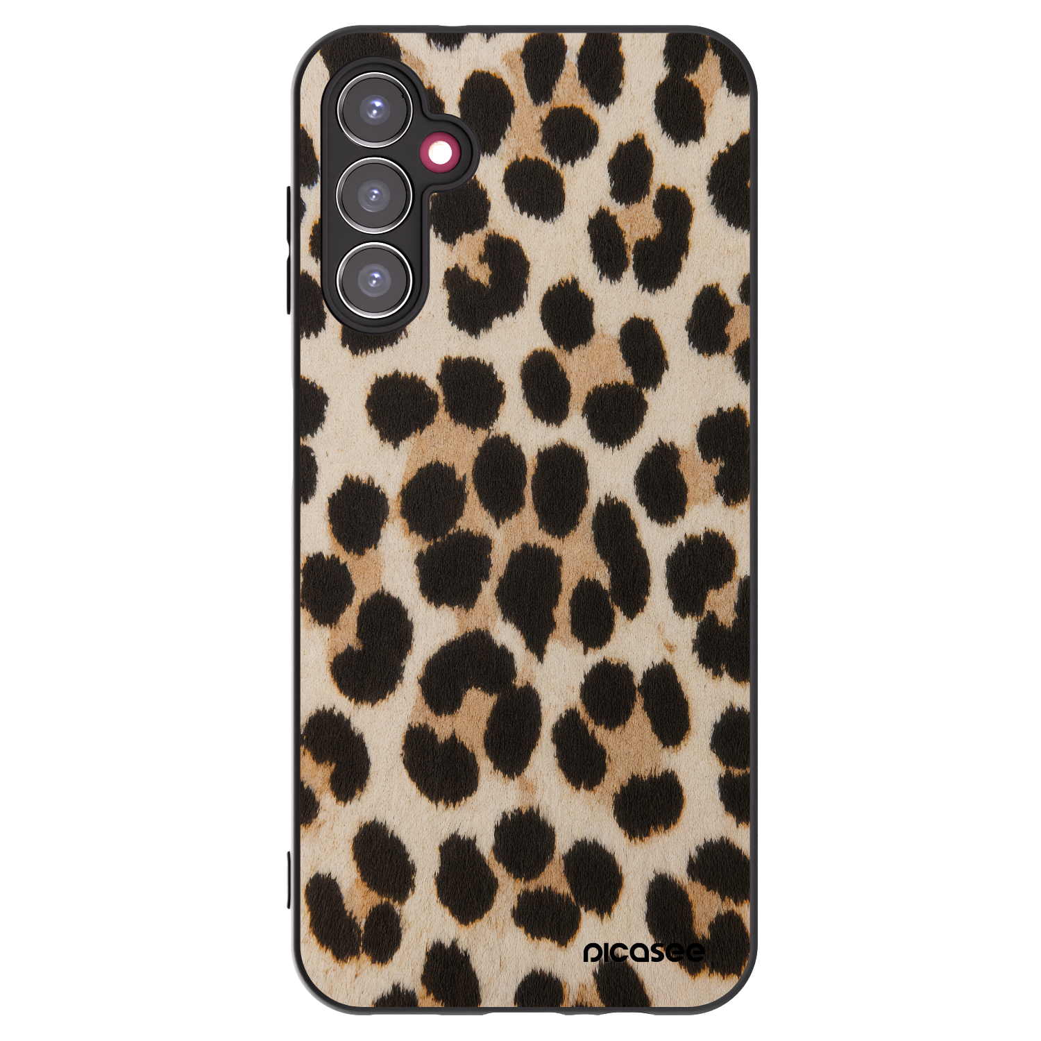Picasee Samsung Galaxy A14 4G A145R Hülle - Schwarzes Silikon - Brown Tiger