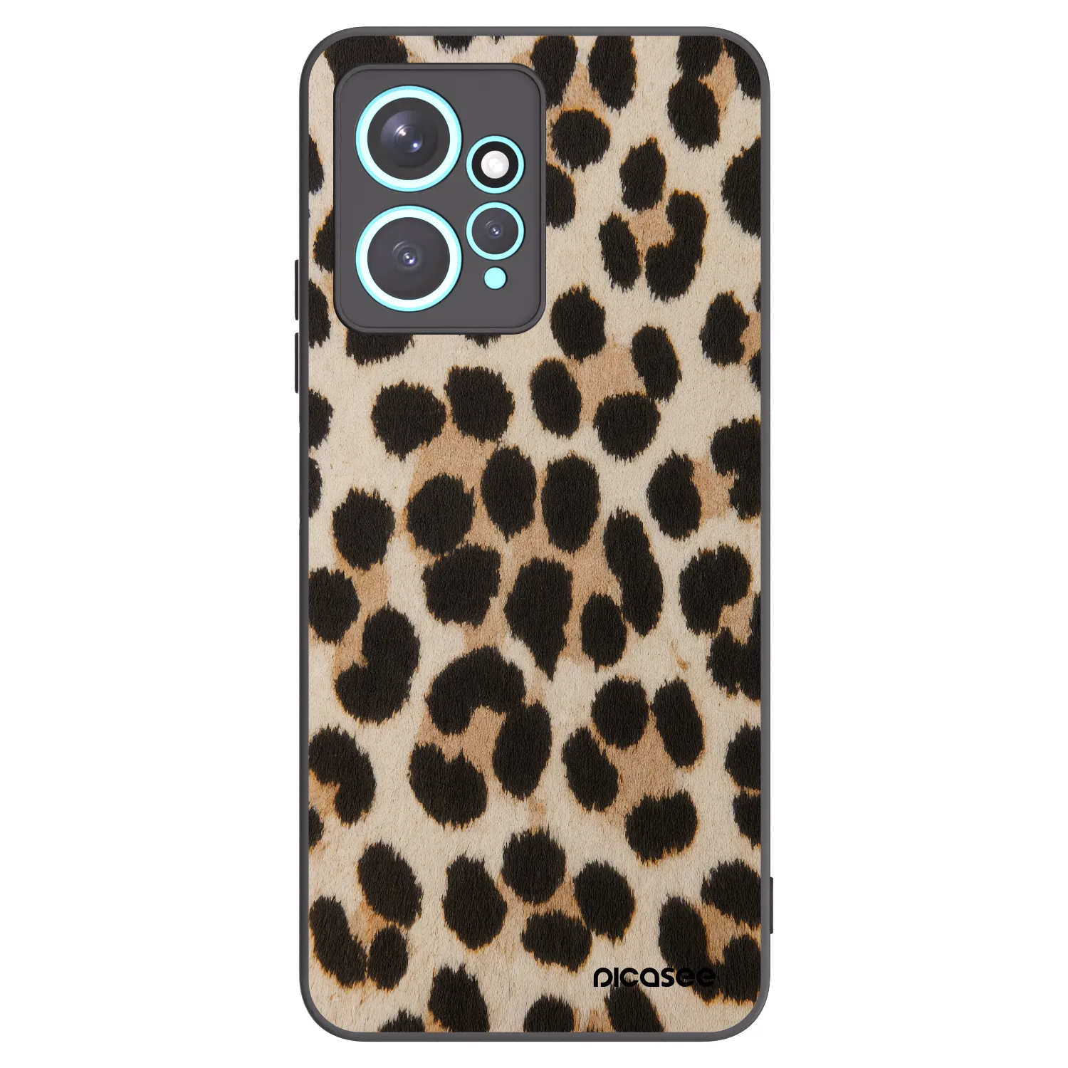 Picasee Xiaomi Redmi Note 12 4G Hülle - Schwarzes Silikon - Brown Tiger