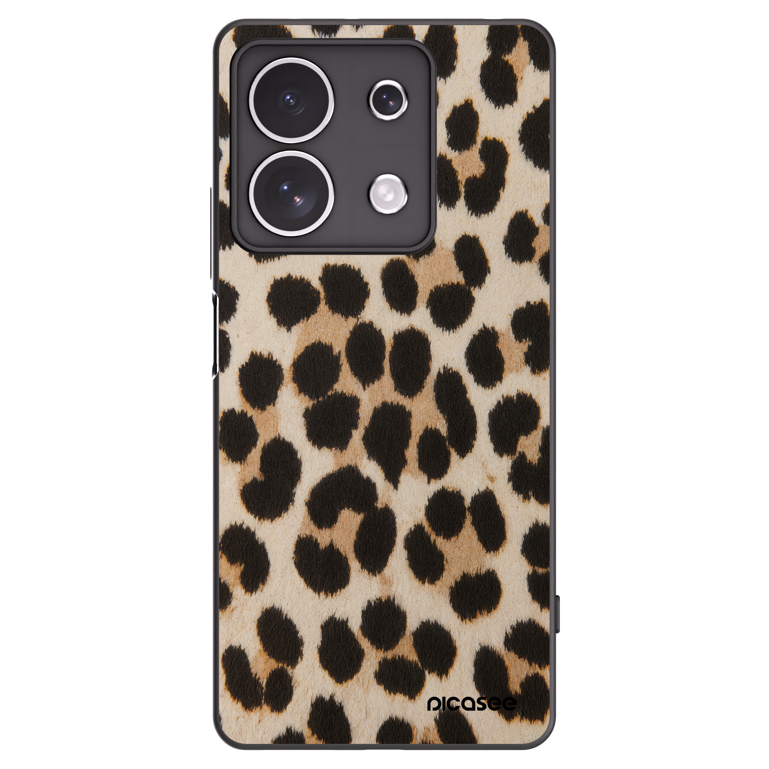 Picasee Xiaomi Redmi Note 13 4G Hülle - Schwarzes Silikon - Brown Tiger