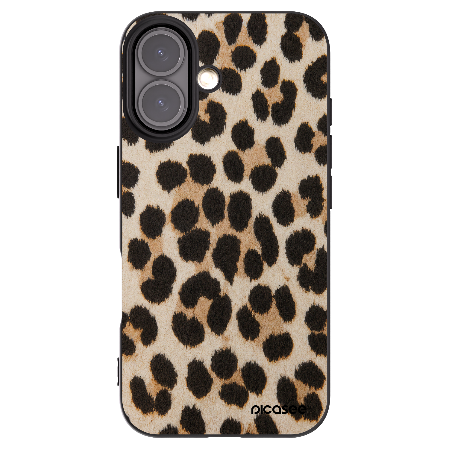Picasee Apple iPhone 16 Hülle - Schwarzes Silikon - Brown Tiger