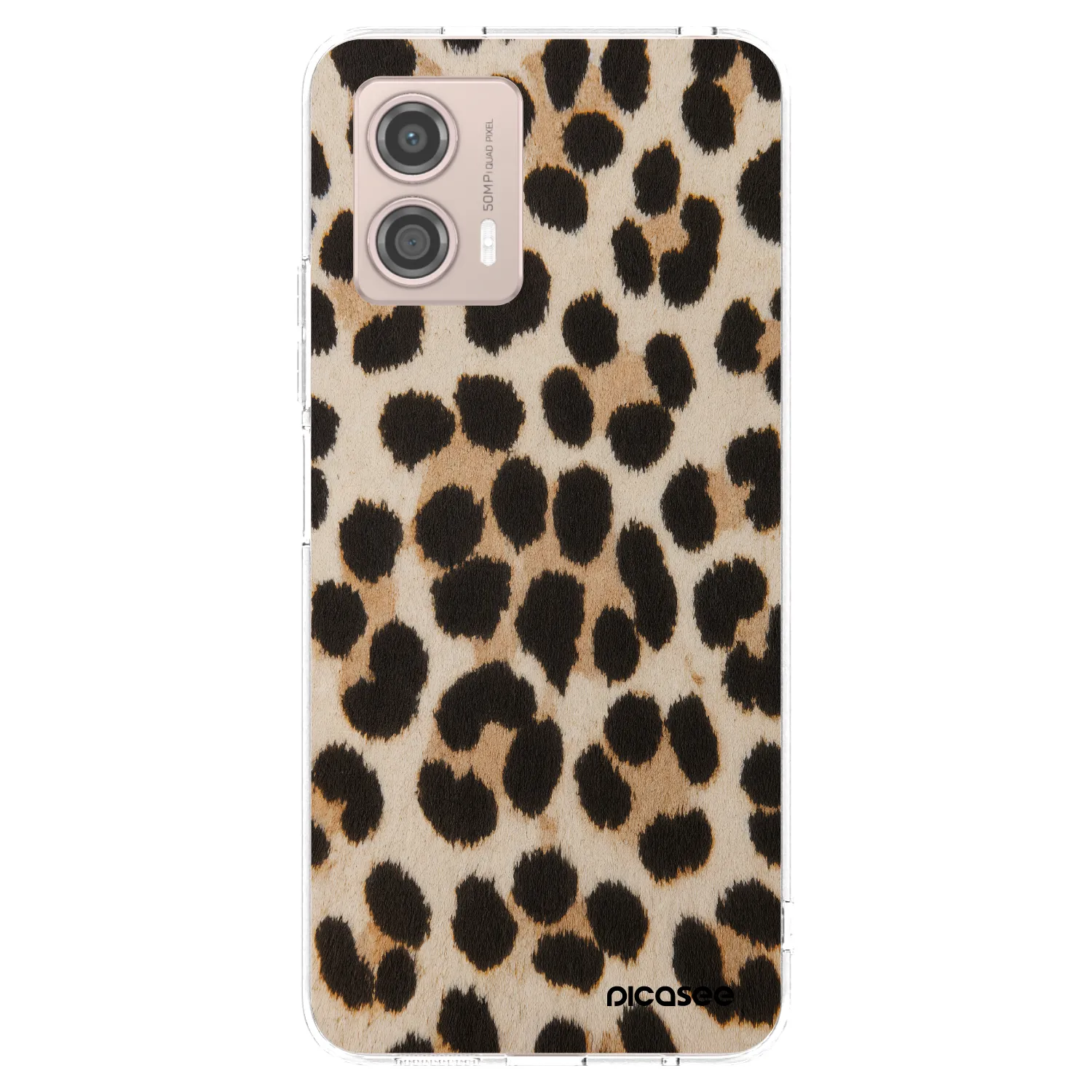 Picasee Motorola Moto G53 5G Hülle - Transparentes Silikon - Brown Tiger