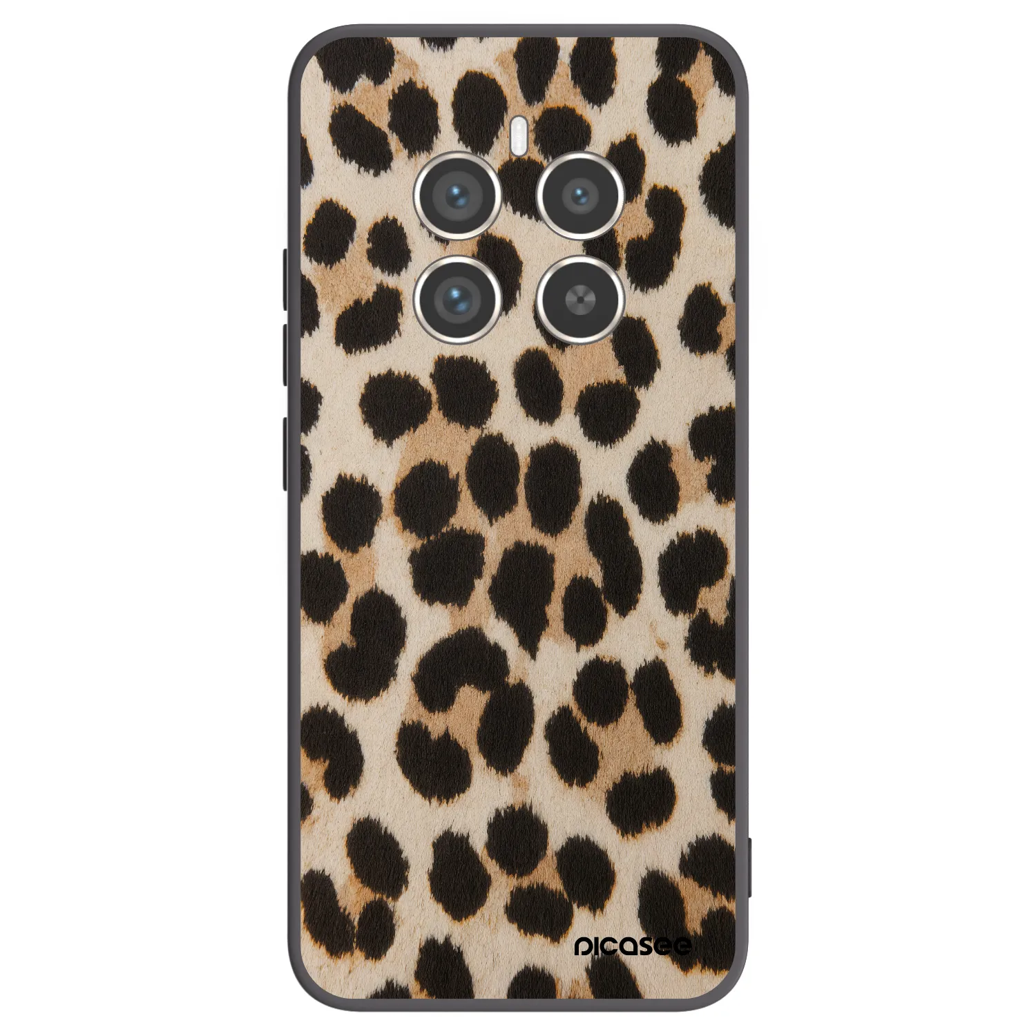Picasee Realme 12 Pro 5G Hülle - Schwarzes Silikon - Brown Tiger