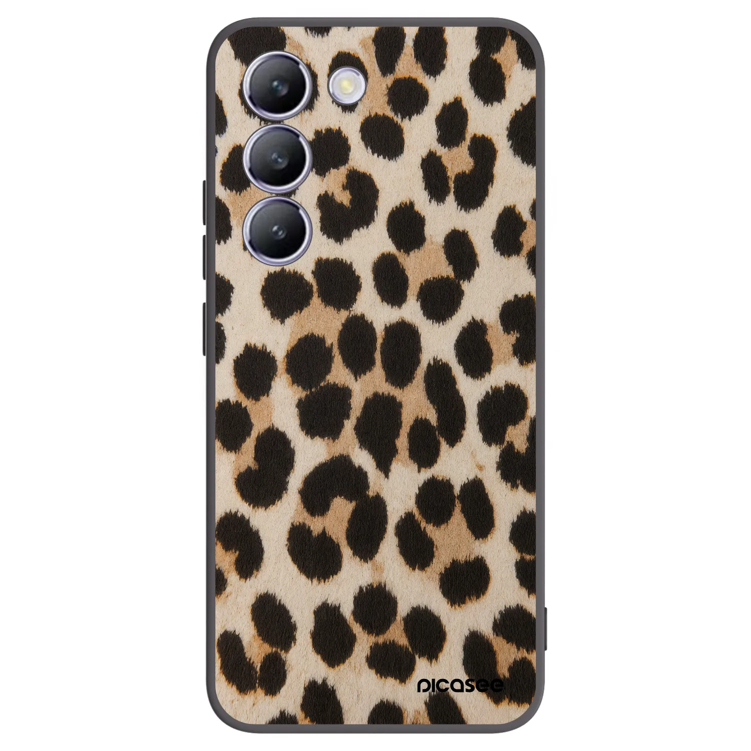 Picasee Vivo V40 SE 5G Hülle - Schwarzes Silikon - Brown Tiger