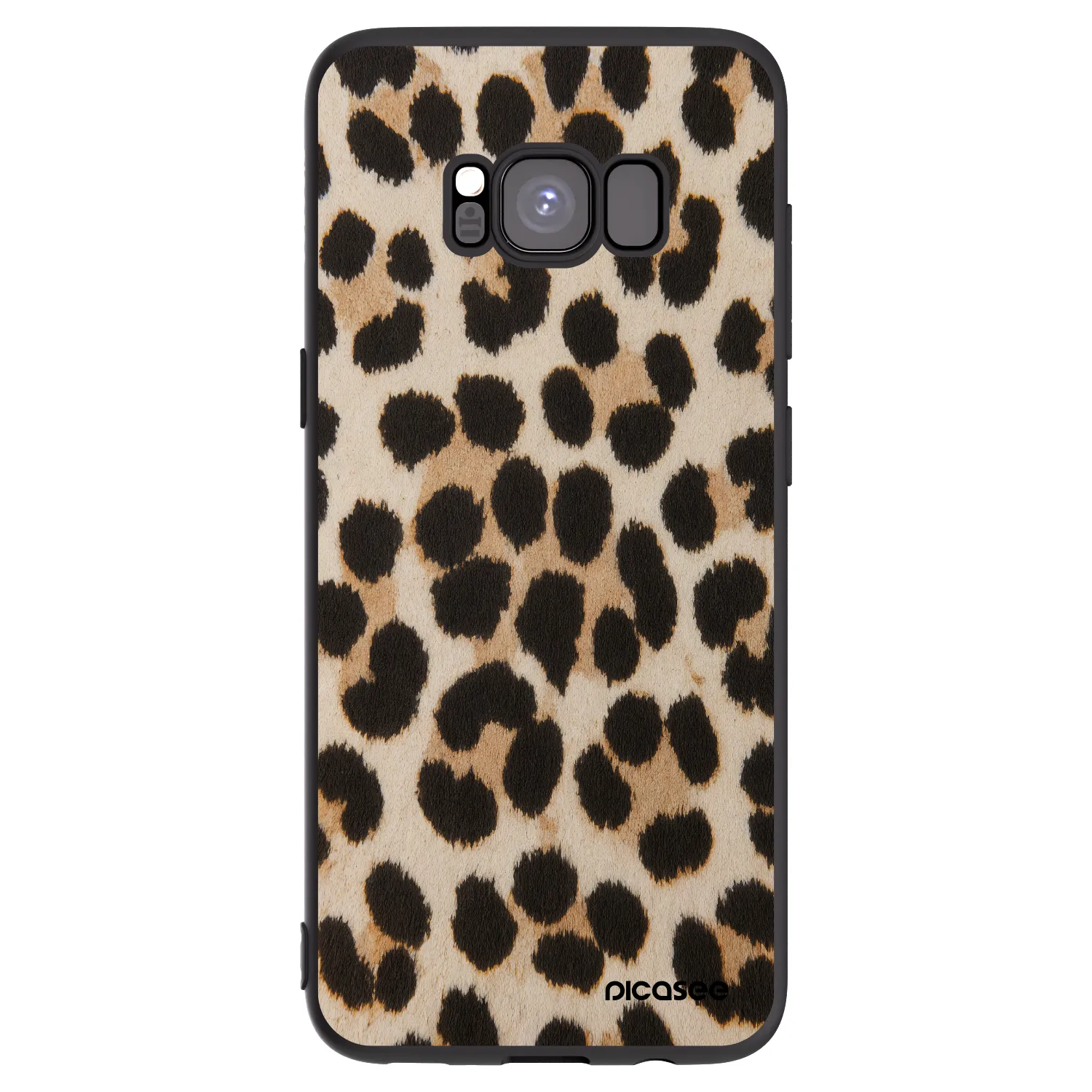 Picasee Samsung Galaxy S8 G950F Hülle - Schwarzes Silikon - Brown Tiger