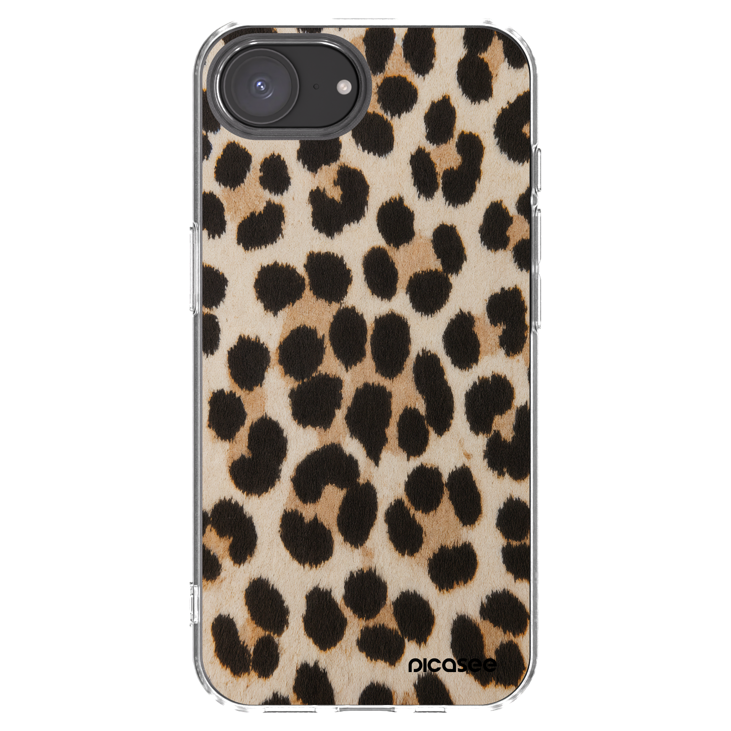 Picasee Apple iPhone 16e Hülle - Transparentes Silikon - Brown Tiger