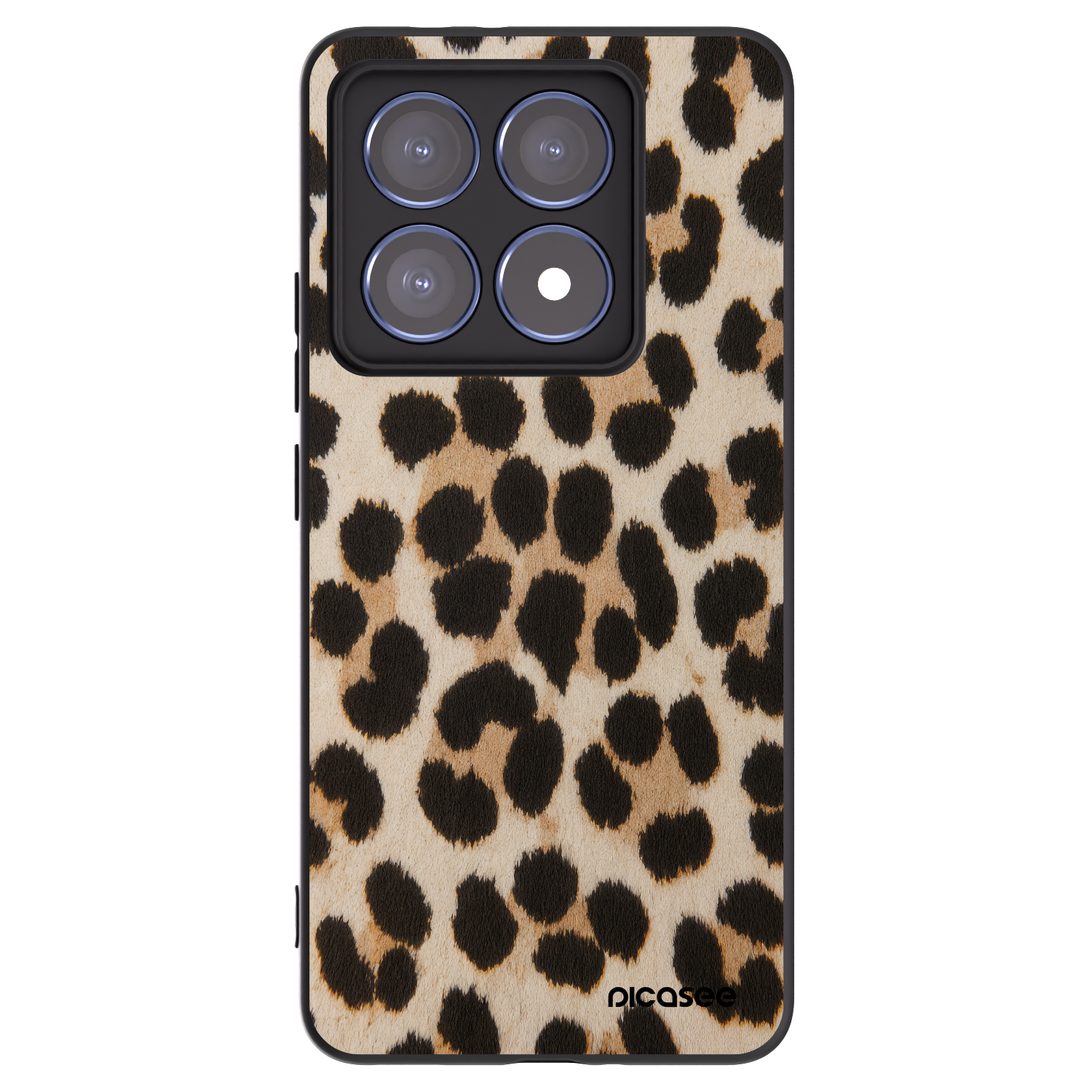 Picasee Xiaomi 14T Pro Hülle - Schwarzes Silikon - Brown Tiger
