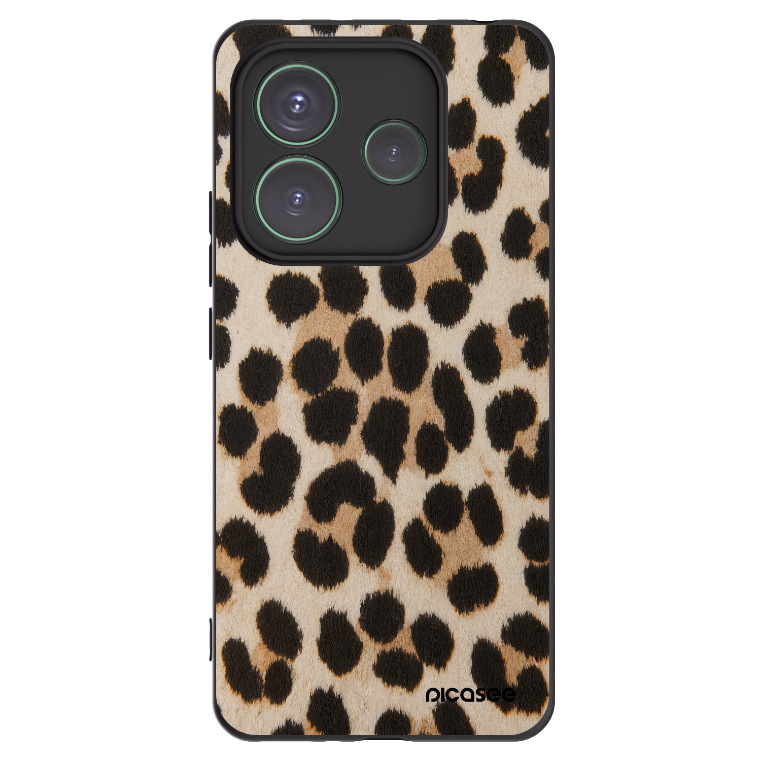 Picasee Xiaomi Redmi Note 14 5G Hülle - Schwarzes Silikon - Brown Tiger