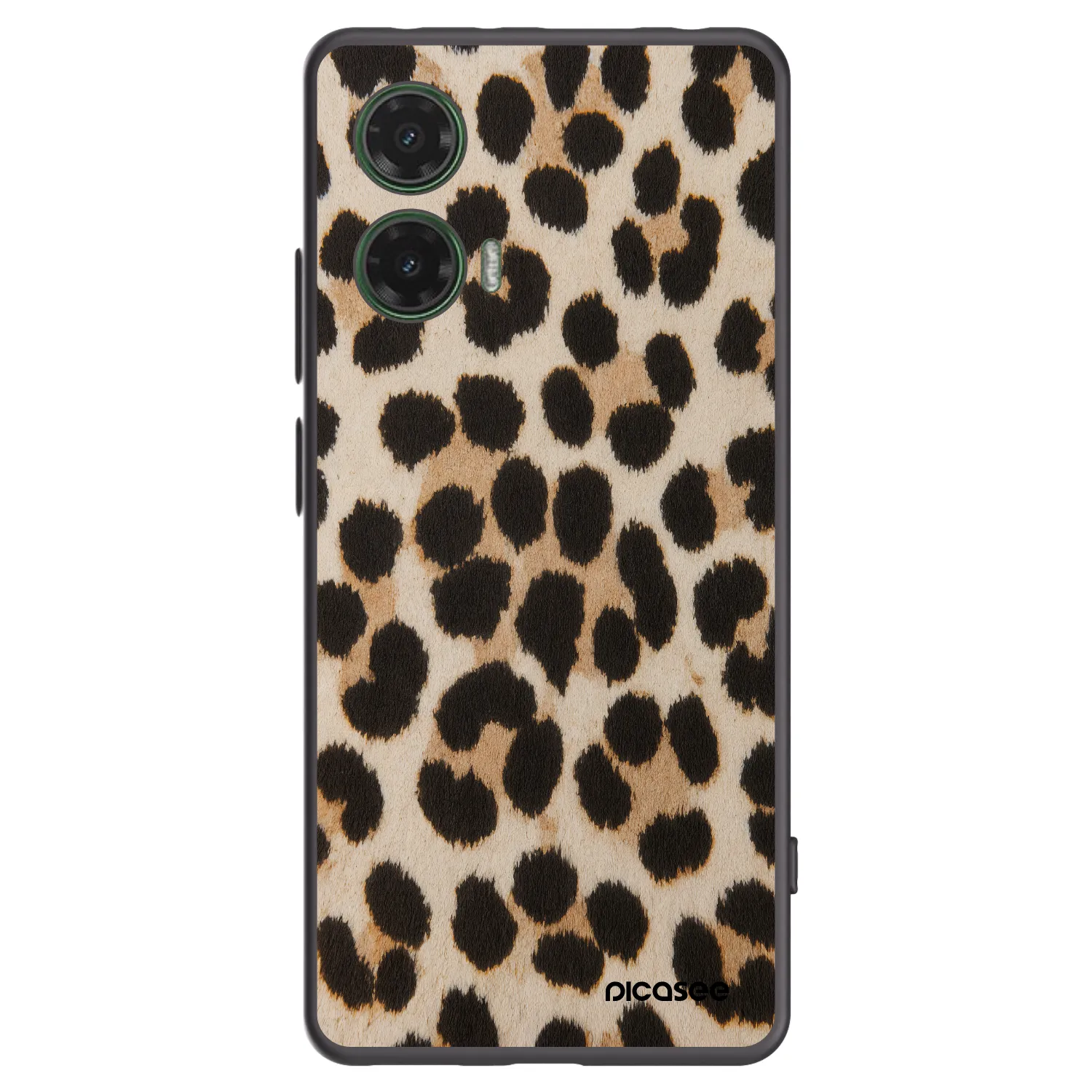 Picasee Motorola Moto G35 5G Hülle - Schwarzes Silikon - Brown Tiger