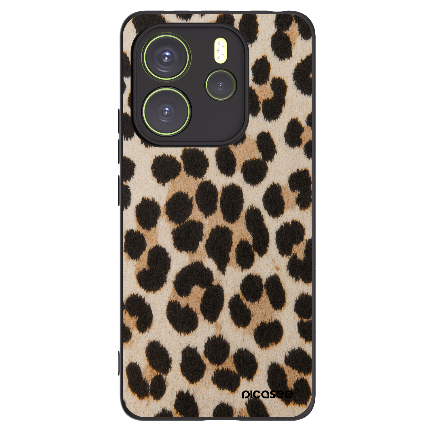 Picasee Xiaomi Redmi Note 14 4G Hülle - Schwarzes Silikon - Brown Tiger