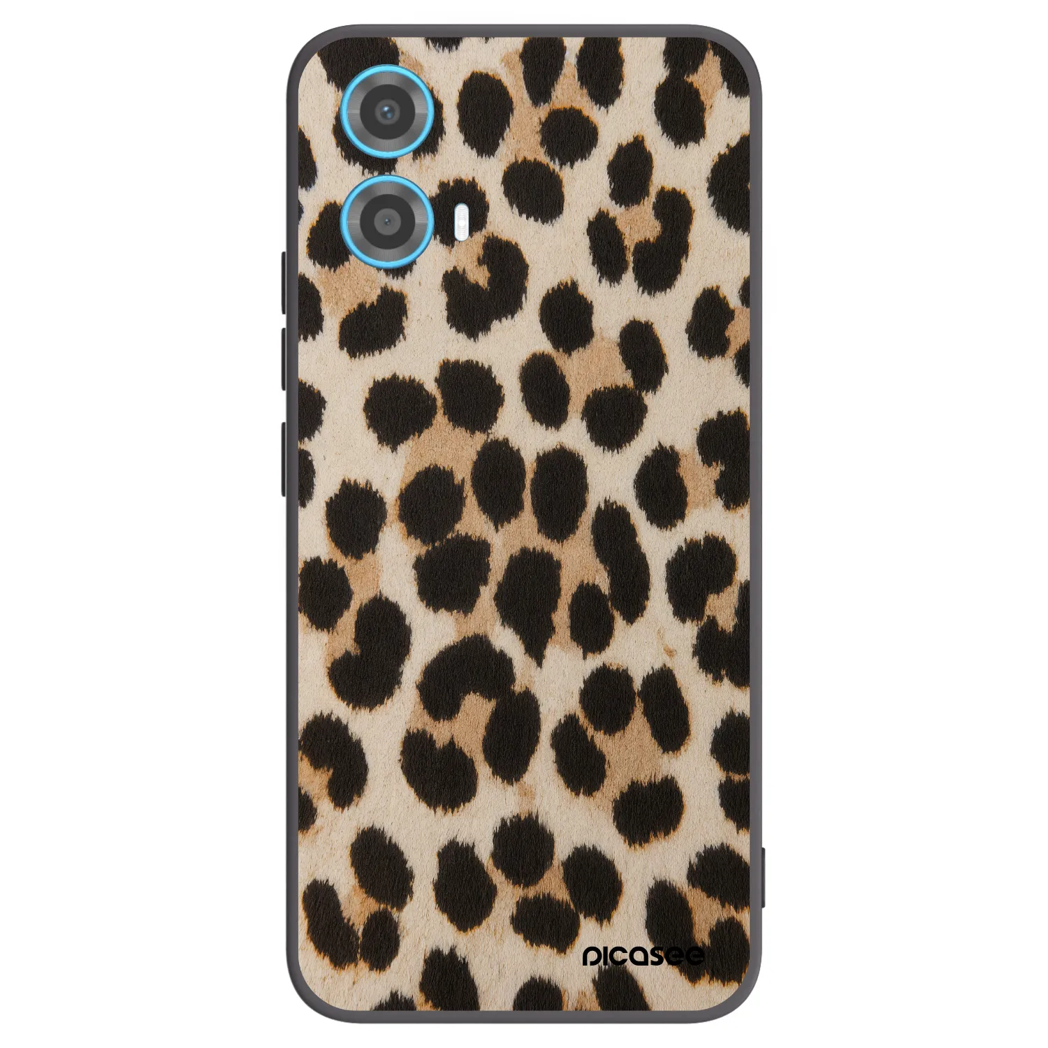 Picasee Motorola Moto G34 5G Hülle - Schwarzes Silikon - Brown Tiger