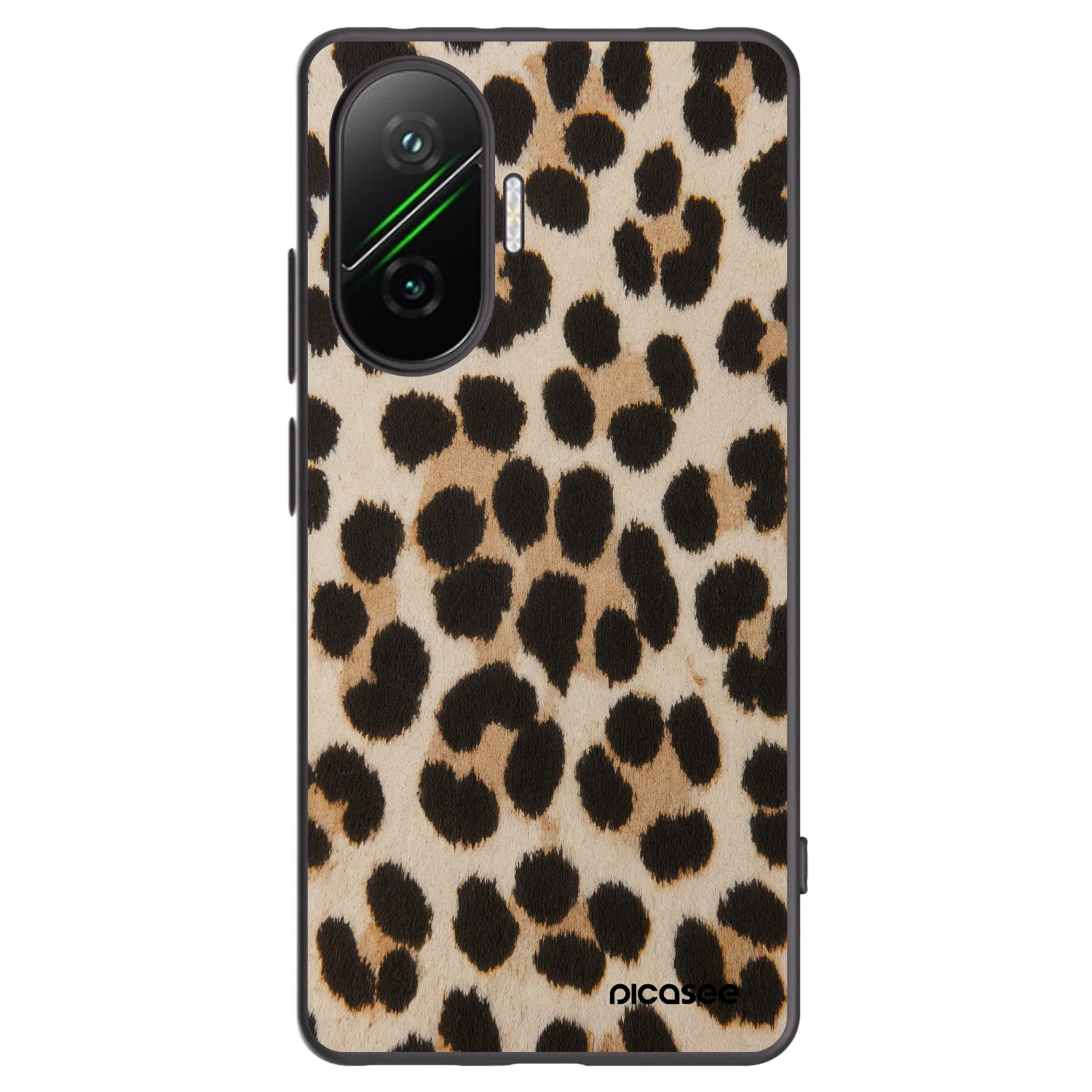 Picasee Xiaomi Poco F7 Pro 5G Hülle - Schwarzes Silikon - Brown Tiger