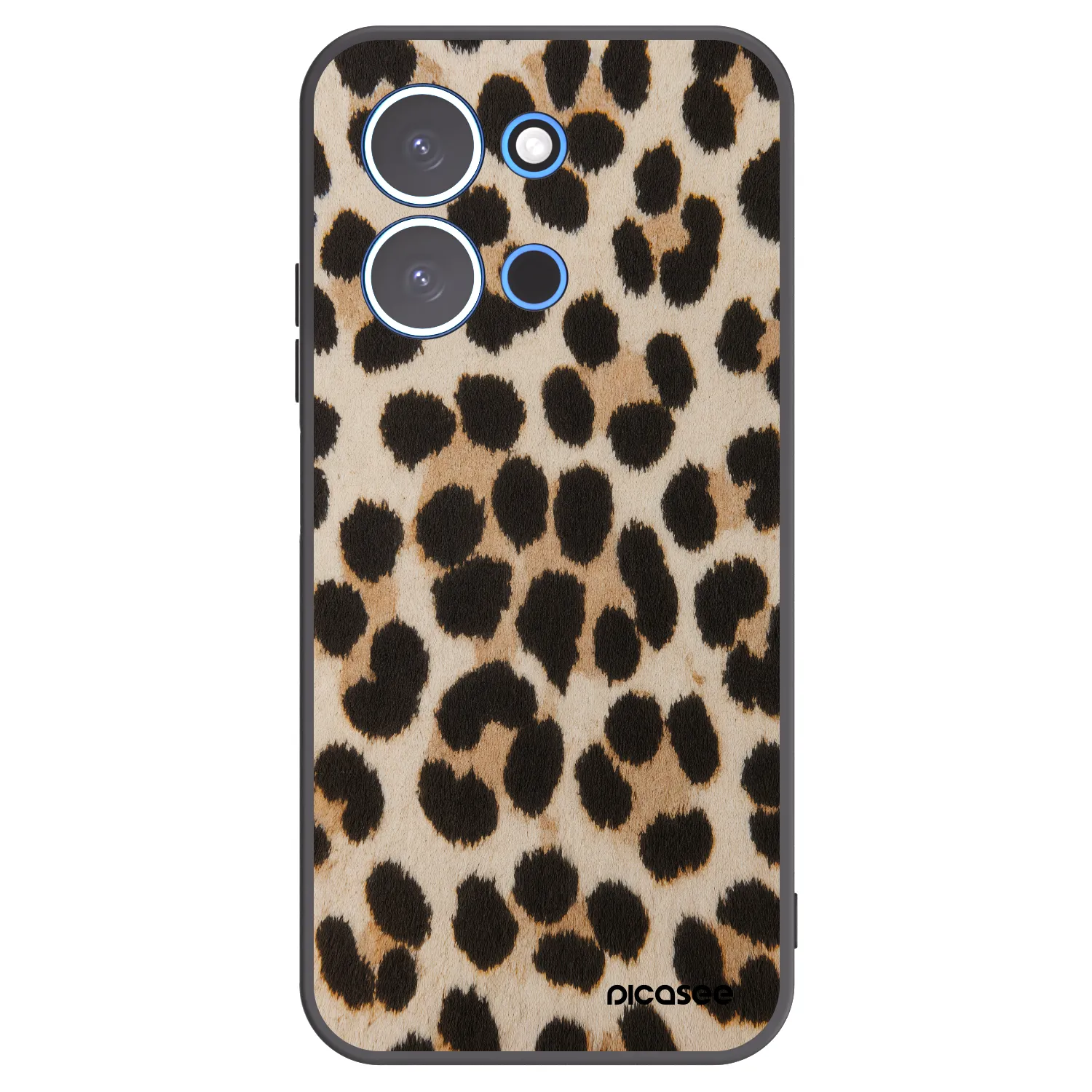 Picasee Xiaomi Redmi 15C 4G Hülle - Schwarzes Silikon - Brown Tiger