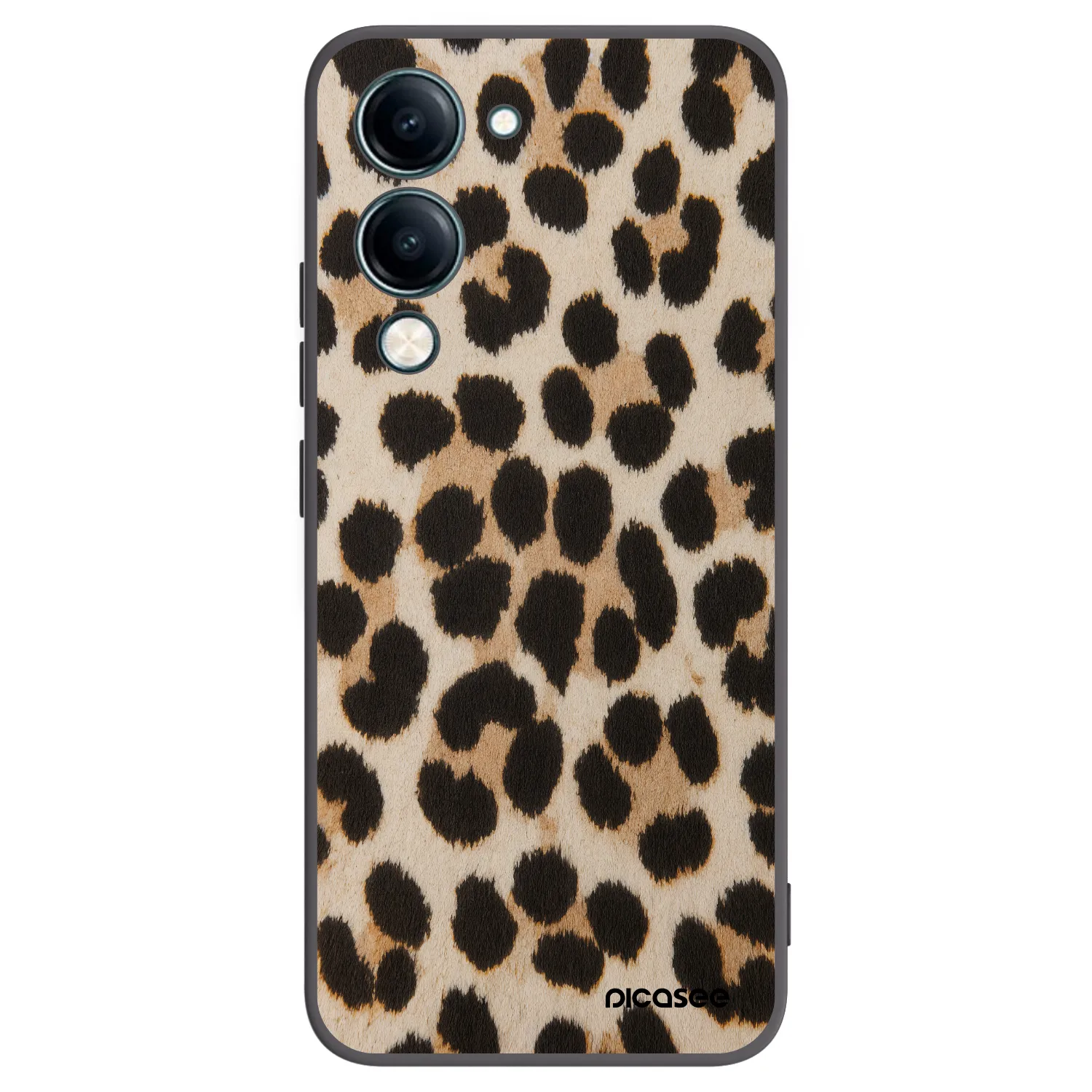 Picasee Vivo Y29s 5G Hülle - Schwarzes Silikon - Brown Tiger