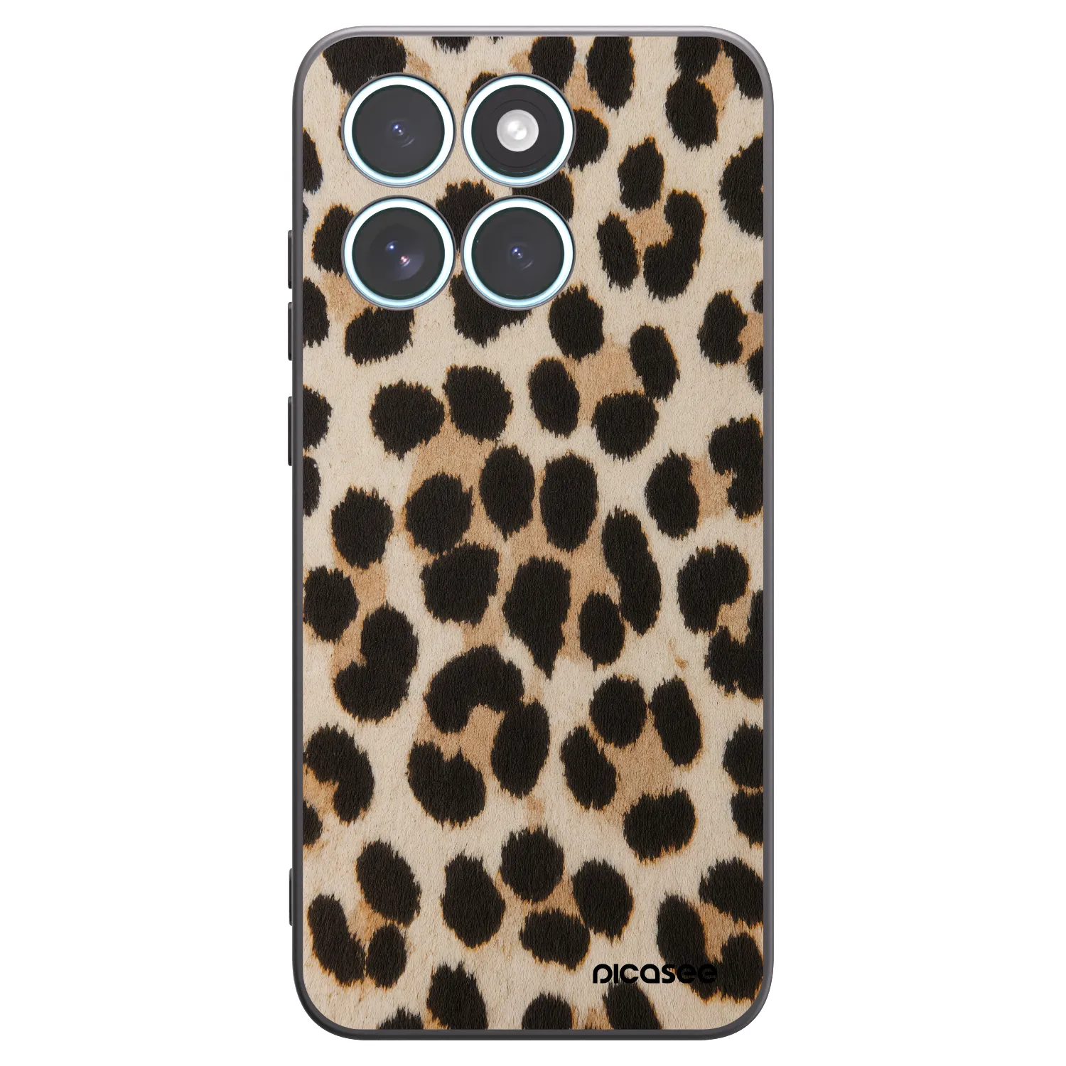 Picasee Motorola Edge 70 Fusion Hülle - Schwarzes Silikon - Brown Tiger