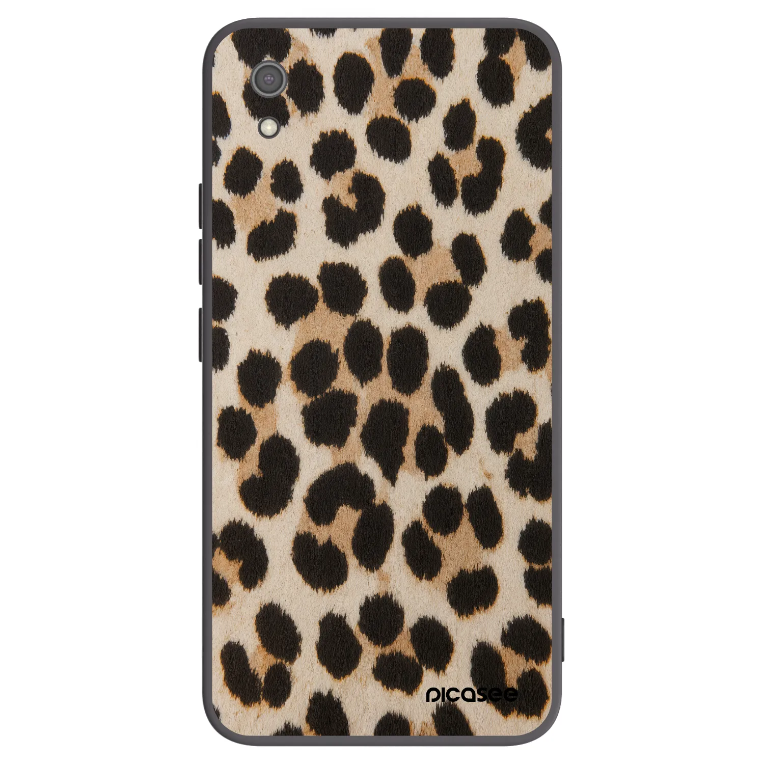 Picasee Xiaomi Redmi 7A Hülle - Schwarzes Silikon - Brown Tiger