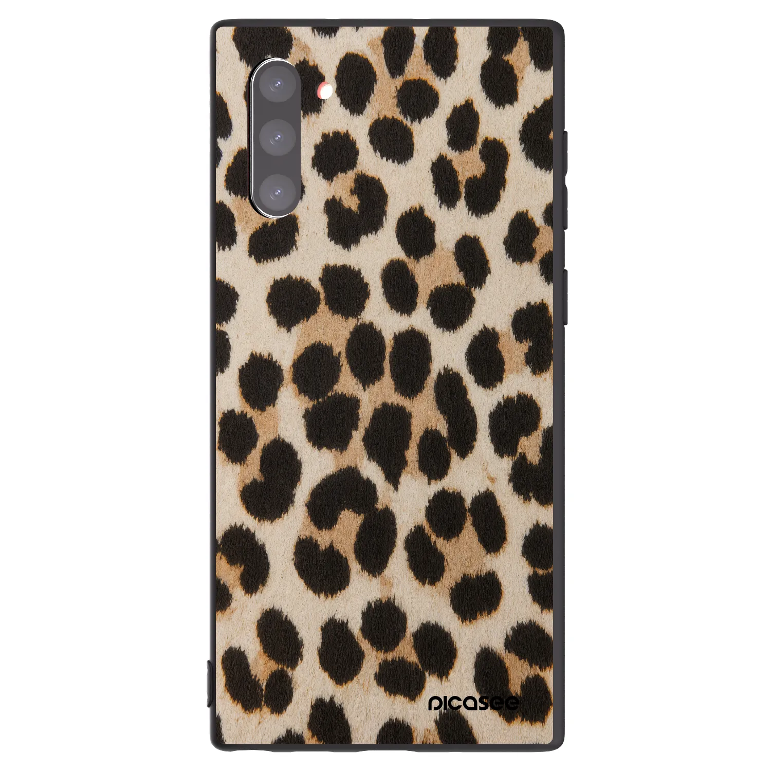 Picasee Samsung Galaxy Note 10 N970F Hülle - Schwarzes Silikon - Brown Tiger