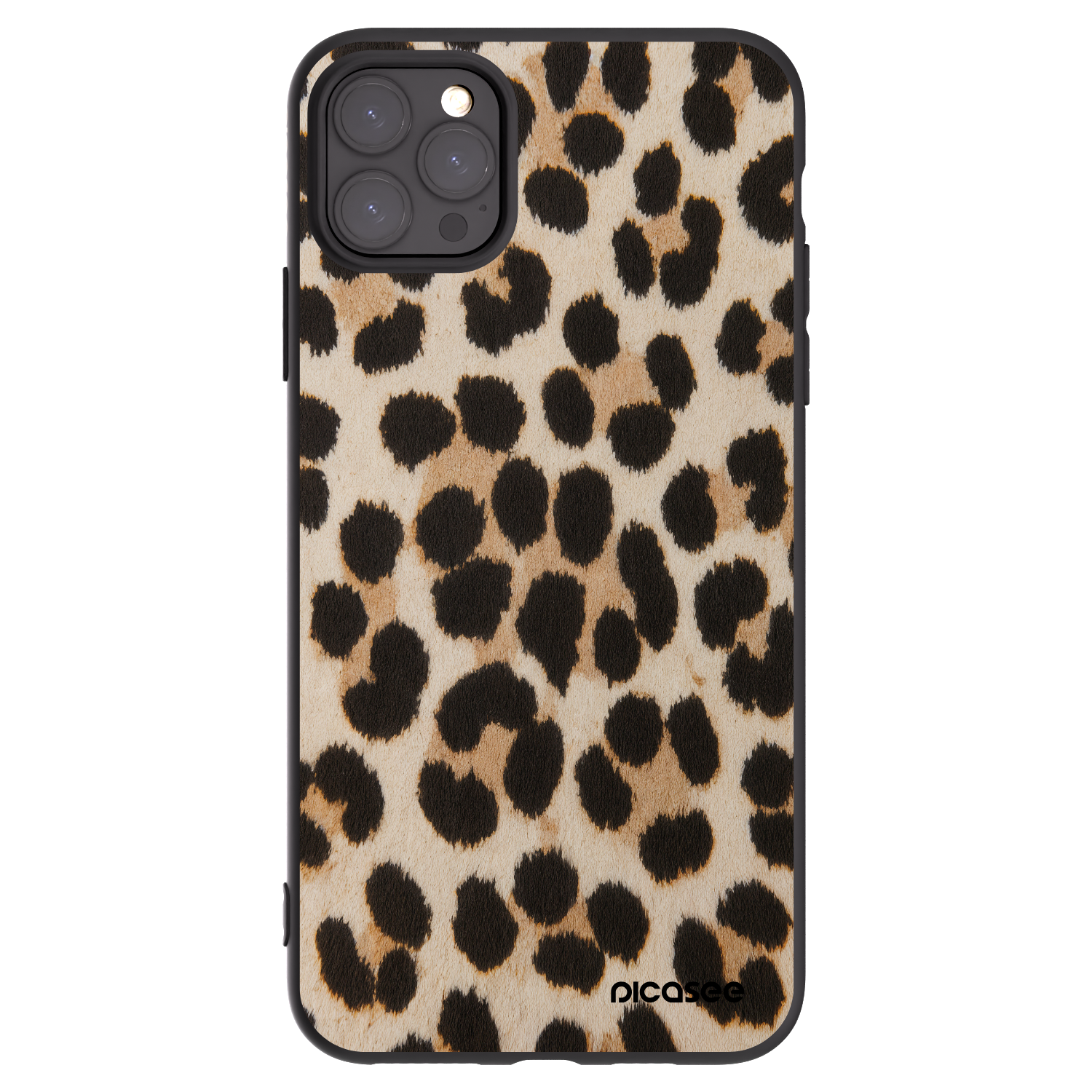 Picasee Apple iPhone 11 Pro Max Hülle - Schwarzes Silikon - Brown Tiger