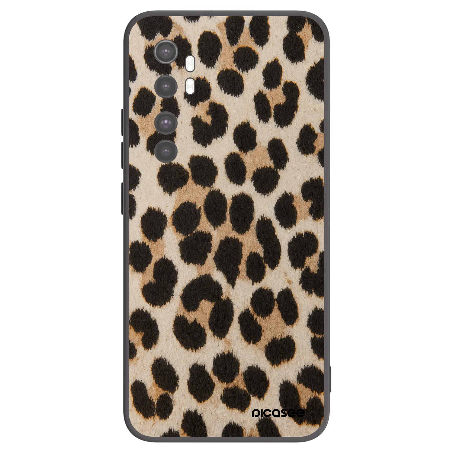 Picasee Xiaomi Mi Note 10 Lite Hülle - Schwarzes Silikon - Brown Tiger