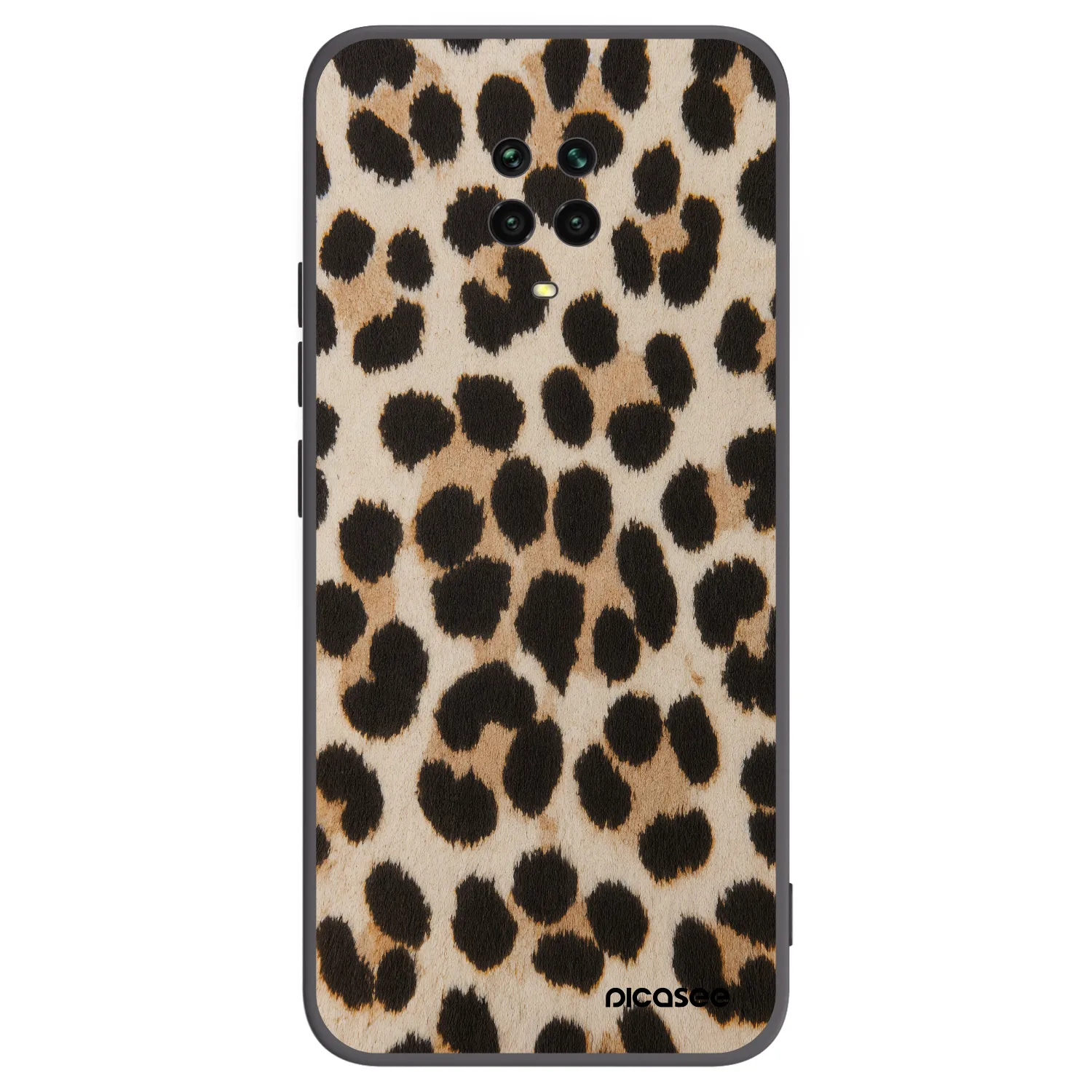 Picasee Xiaomi Redmi Note 9S Hülle - Schwarzes Silikon - Brown Tiger