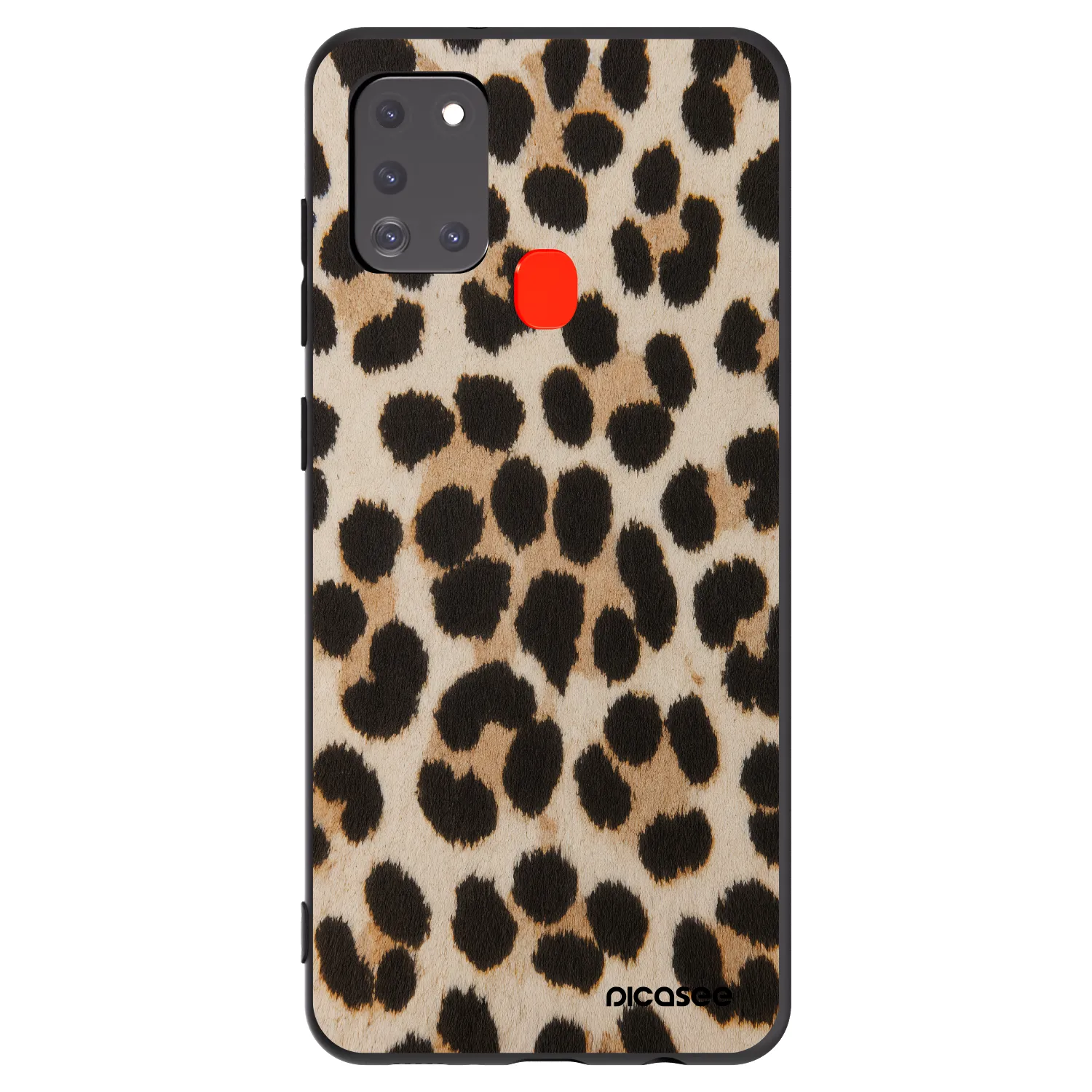 Picasee Samsung Galaxy A21s Hülle - Schwarzes Silikon - Brown Tiger