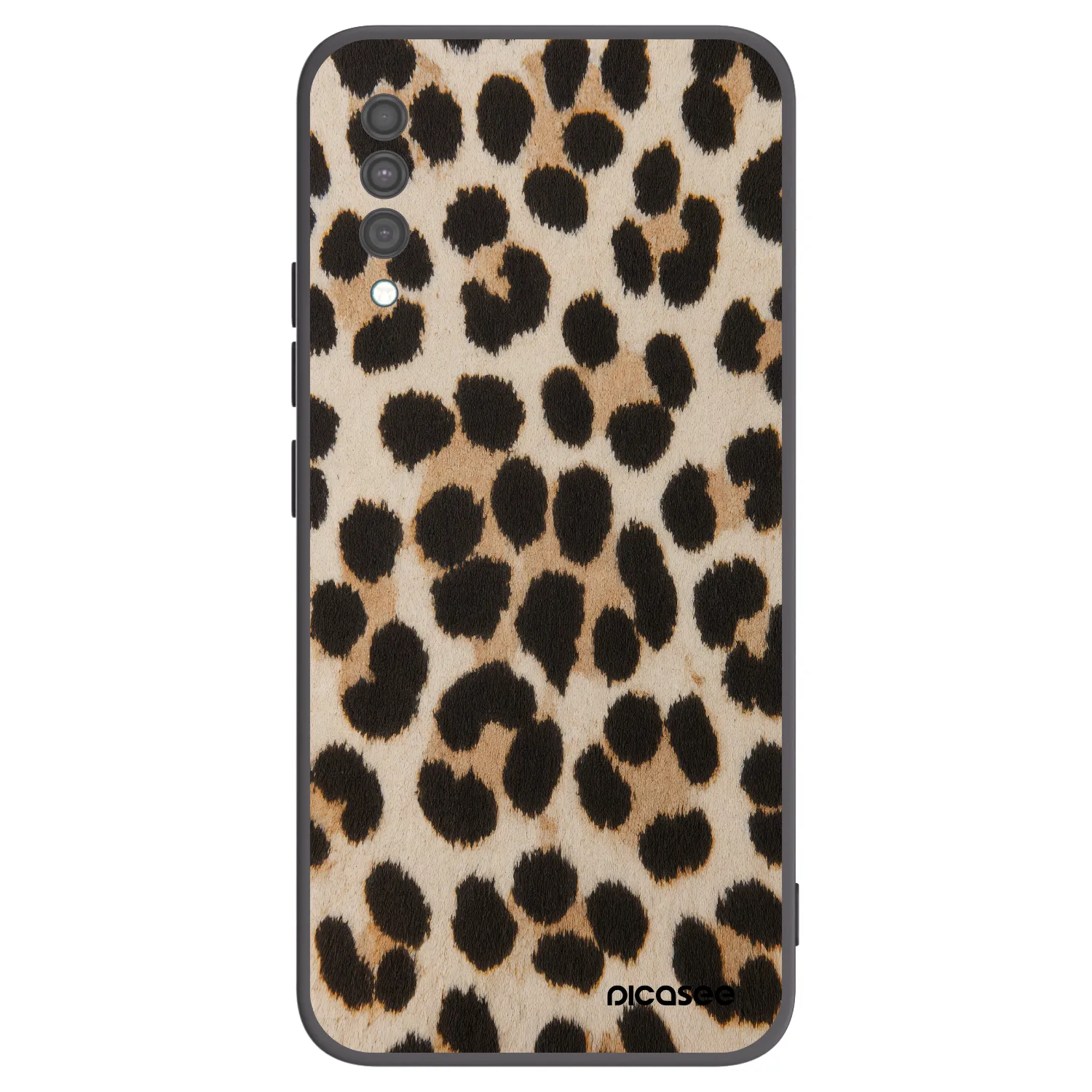 Picasee Samsung Galaxy A30s A307F Hülle - Schwarzes Silikon - Brown Tiger