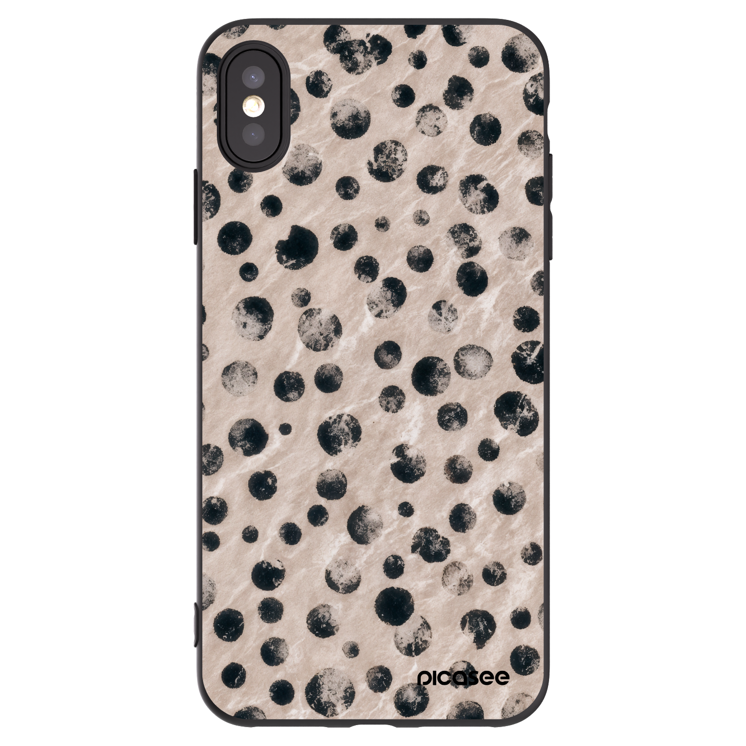 Picasee Apple iPhone XS Max Hülle - Schwarzes Silikon - Inked