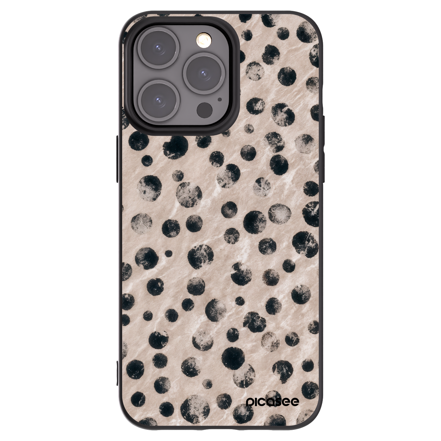 Picasee Apple iPhone 15 Pro Max Hülle - Schwarzes Silikon - Inked