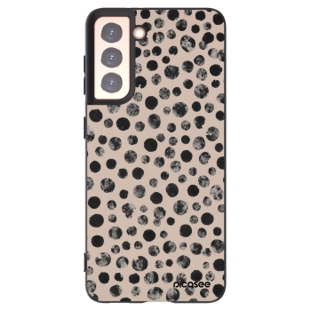 Picasee Samsung Galaxy S21 5G G991B Hülle - Schwarzes Silikon - Dots