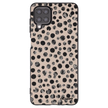 Picasee Samsung Galaxy A12 A125F Hülle - Schwarzes Silikon - Dots