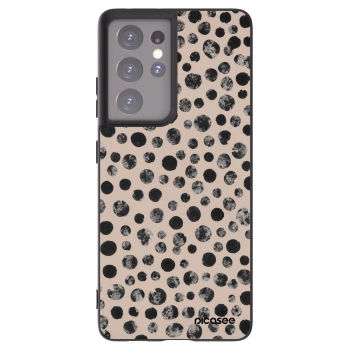 Picasee Samsung Galaxy S21 Ultra 5G G998B Hülle - Schwarzes Silikon - Dots