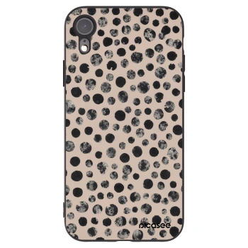 Picasee Apple iPhone XR Hülle - Schwarzes Silikon - Dots