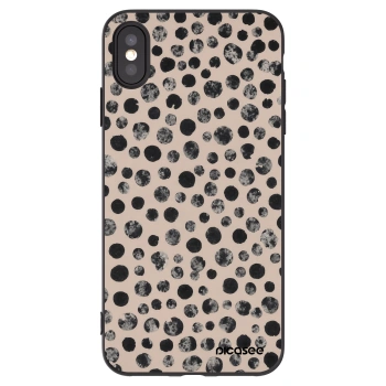 Picasee Apple iPhone XS Max Hülle - Schwarzes Silikon - Dots
