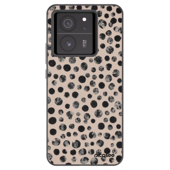 Picasee Xiaomi 13T Hülle - Schwarzes Silikon - Dots