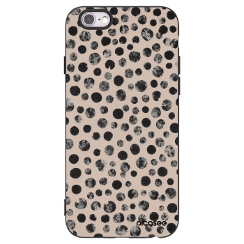 Picasee Apple iPhone 6/6S Hülle - Schwarzes Silikon - Dots