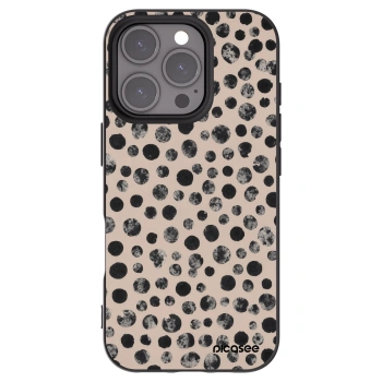 Picasee Apple iPhone 16 Pro Hülle - Schwarzes Silikon - Dots