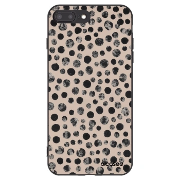 Picasee Apple iPhone 7 Plus Hülle - Schwarzes Silikon - Dots