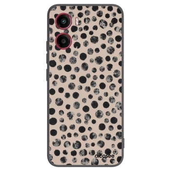 Picasee Motorola Moto G05 Hülle - Schwarzes Silikon - Dots