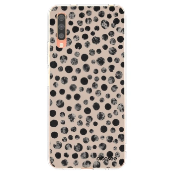 Picasee Samsung Galaxy A70 A705F Hülle - Transparentes Silikon - Dots