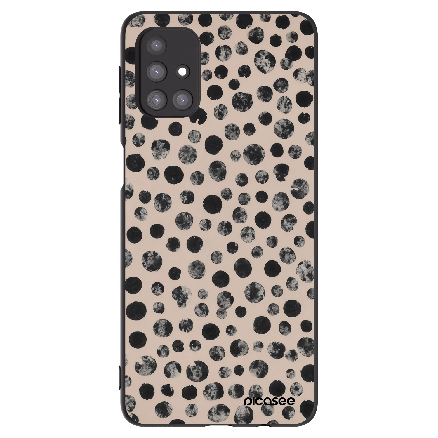 Picasee Samsung Galaxy M31s Hülle - Schwarzes Silikon - Dots