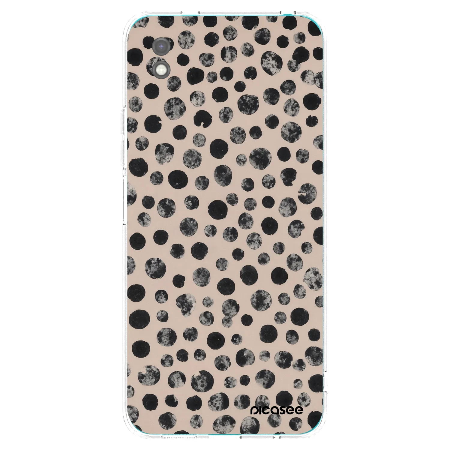 Picasee Xiaomi Redmi 9A Hülle - Schwarzes Silikon - Dots